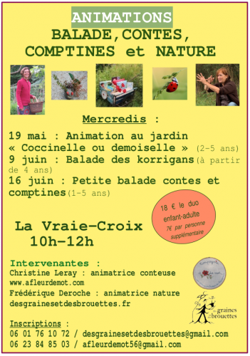 Animations enfants pour balade, contes, comptines et nature