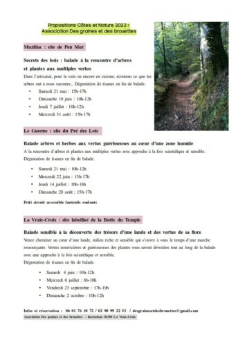 Balades Côtes et Nature 2022